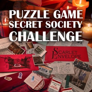 Puzzle Game for Mom - Secret Society "Intro to Mysteries". Tabletop Escape Room to Play At Home. Date Night Couple Activity Idea