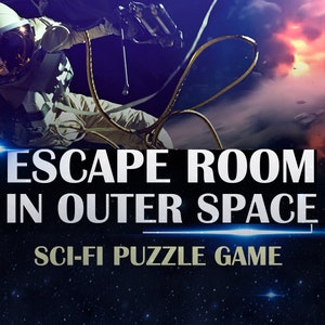 Escape Puzzle Game "Distress Call from Outer Space". Sci-fi Escape Room Detective Investigation in Space. Solve a Crime. Fun Geek Date Night