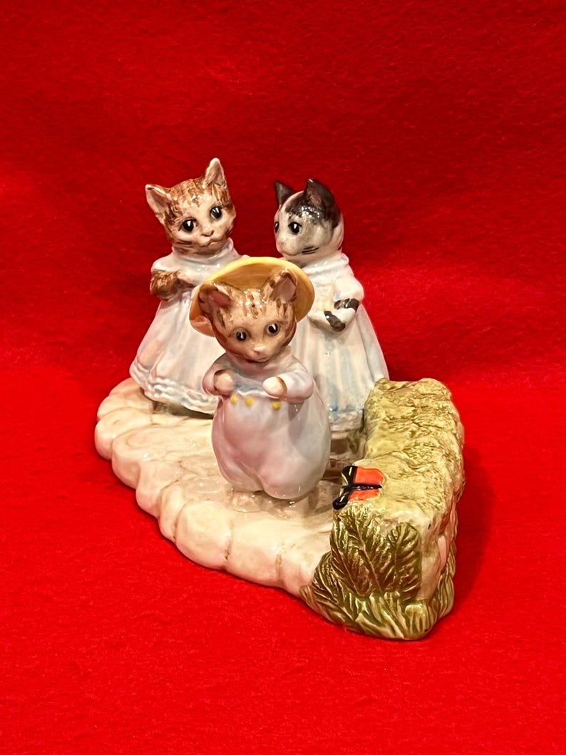 Beswick Beatrix Potter Mittens, Tom Kitten and Moppet Tableau Figure