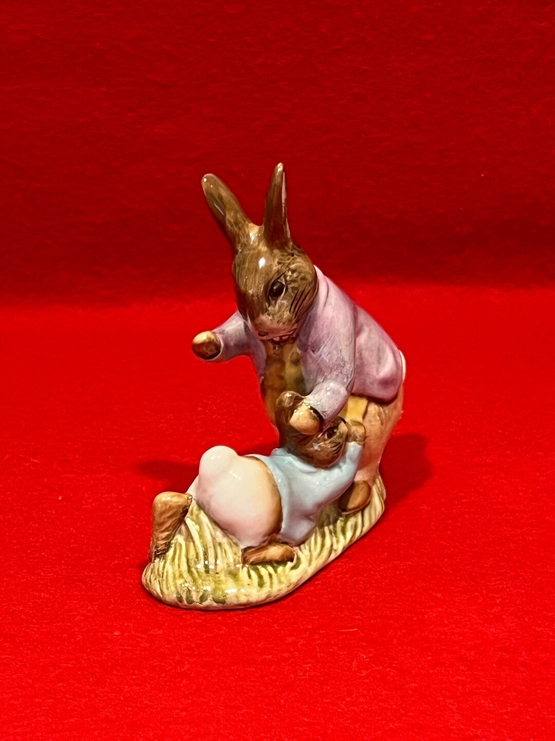 Beswick Rabbit 296 Beswick Beatrix Potter Figure Mr Benjamin Bunny & Peter Rabbit Ornament ...