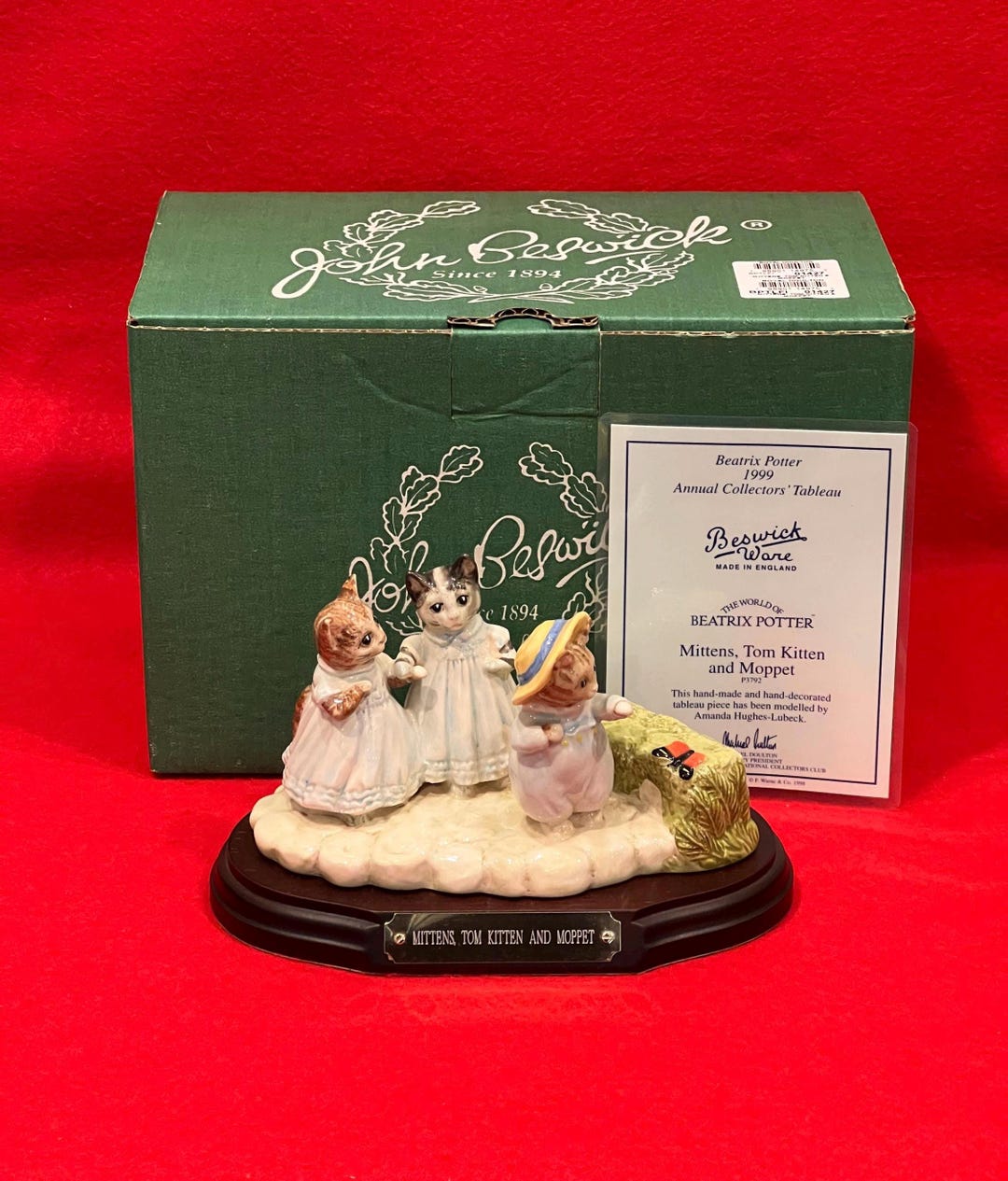 Beswick Beatrix Potter Mittens, Tom Kitten and Moppet Tableau Figure