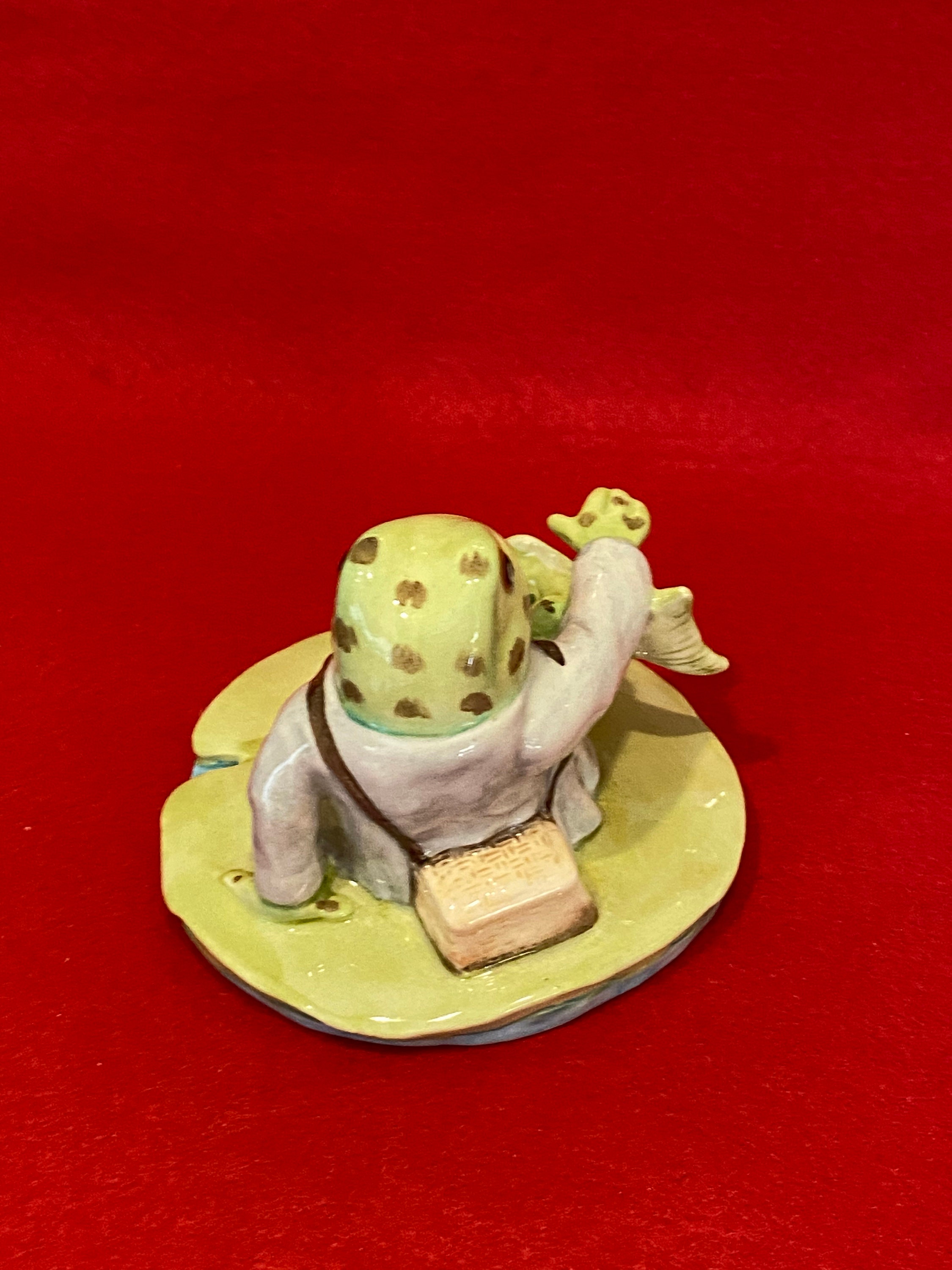 Beatrix Potter Beswick Figure / Ornament Jeremy Fisher Catches | Etsy