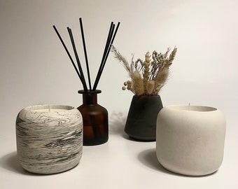Handmade Soy Wax Candle Jesmonite Pot Candle Jar Vessel - Etsy