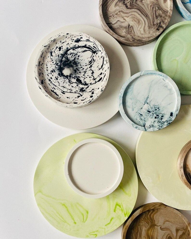 Jesmonite tray / coaster / multi use Etsy