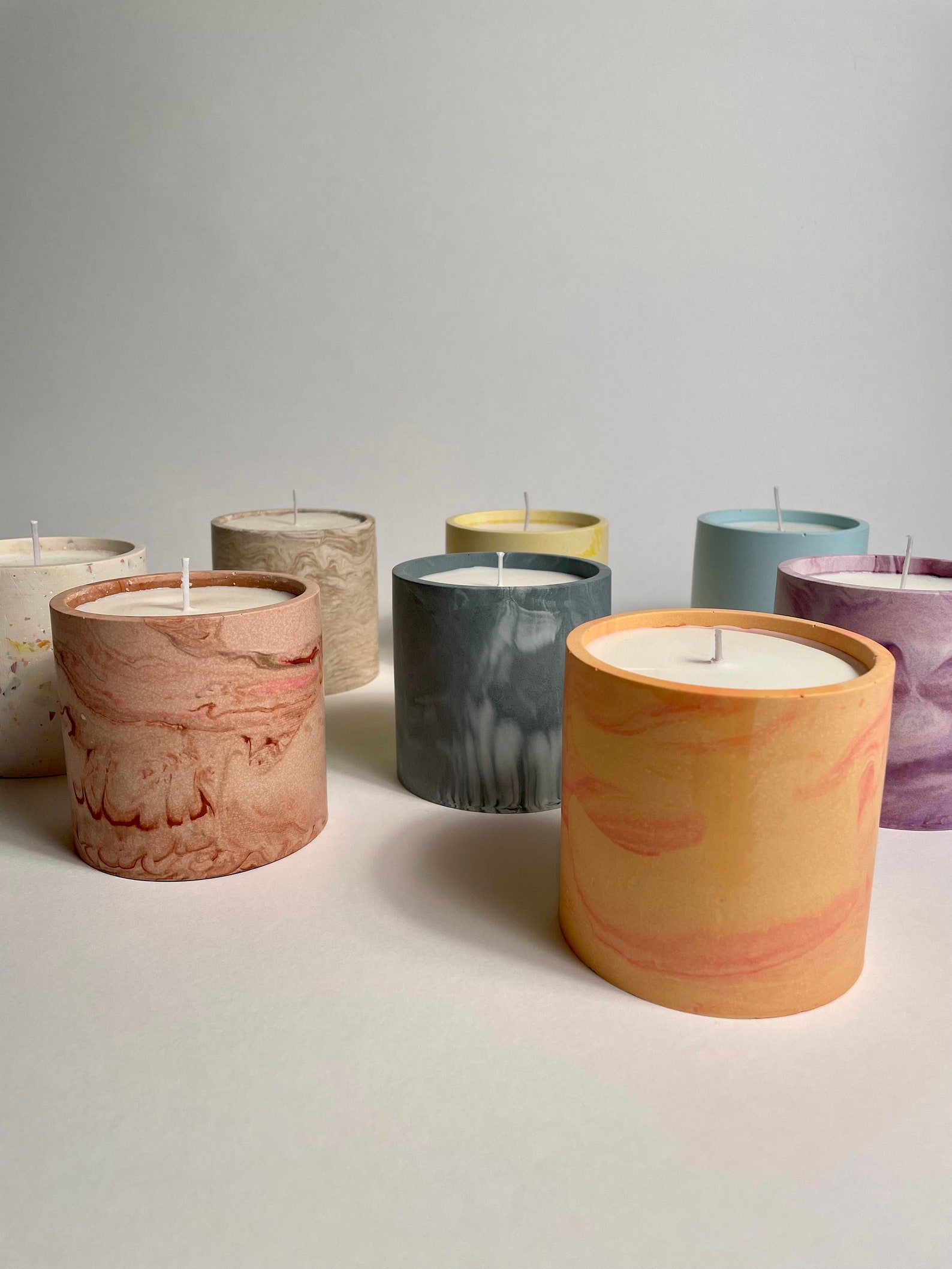 Handmade Soy wax candle / jesmonite pot / candle jar / candle Etsy