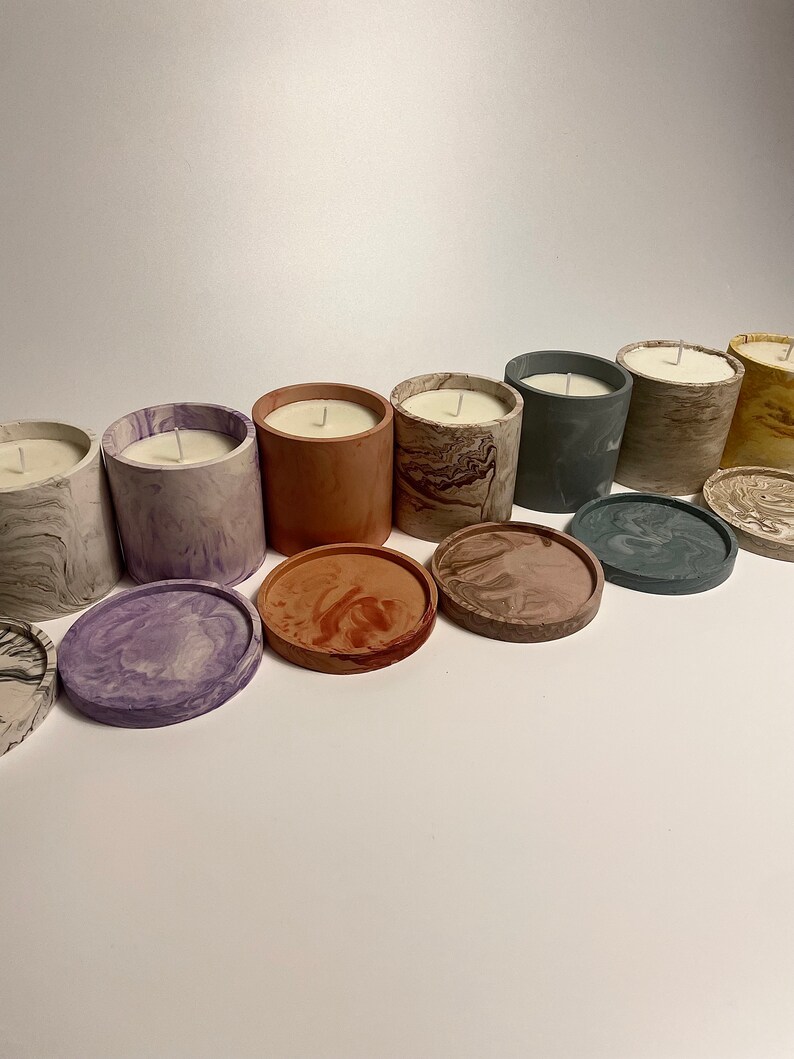 Handmade Soy Wax Candle Jesmonite Pot Candle Jar Vessel - Etsy