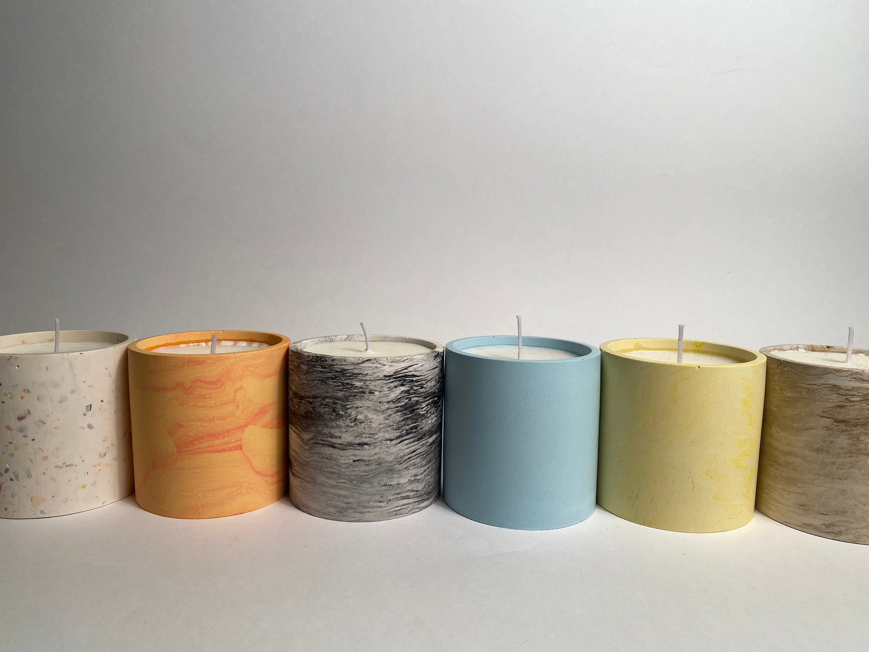 Handmade Soy wax candle / jesmonite pot / candle jar / candle Etsy