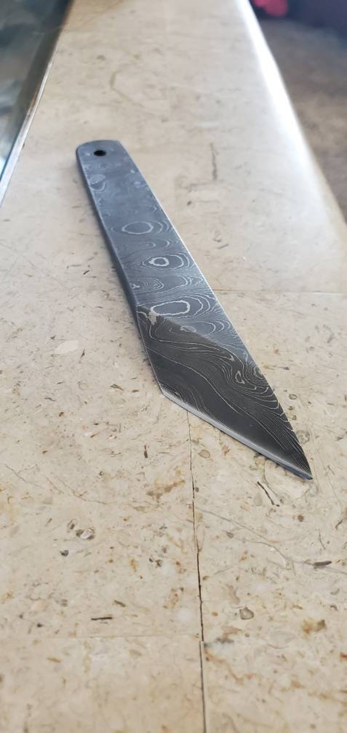 Damascus Kiridashi Utility Knife Etsy