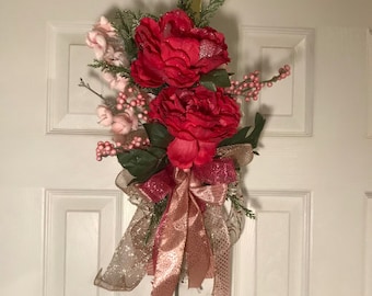 Christmas Peony tree topper, Christmas tree topper, Christmas floral tree topper, Peony tree topper, Floral tree topper, Tree topper