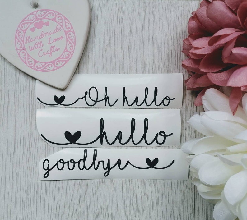 Hello Letter Box Label Decal Sticker Front Door Sticker Oh Etsy UK