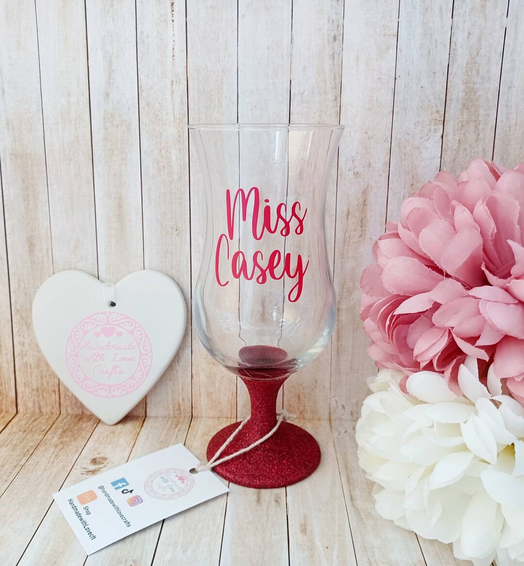 Personalised Cocktail Glasses, Personalised Hurricane Cocktail Glass
