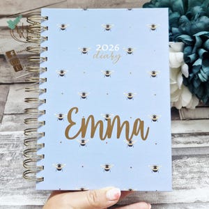 Personalised Diary, 2026 Diary, A5 Personalised 2026 Diary, Personalised Gift, Christmas Gift, Organiser 2026, A5 Diary, Customised Diary