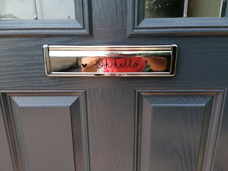 Hello Letter Box Label Decal Sticker Front Door Sticker Oh Etsy UK