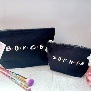 The One Where, Personalised Make Up bag, Cosmetic Bag, Accessory bag, Personalised Friends Inspired Gift, Gifts for her UK, Personalised bag