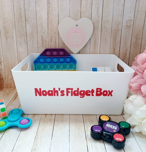 Personalised Fidget Toy Storage Box, Bedroom Organiser, Customised