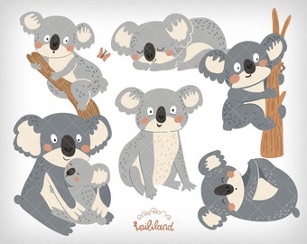Mama Koala Clipart Etsy