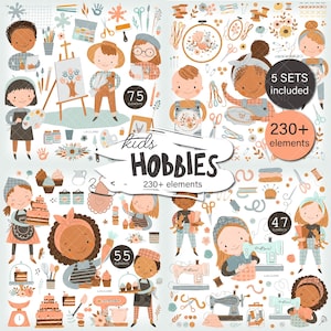 Hobby Bundle Clipart, Backen Clipart, Nähen Clipart, Sticken Clipart, Malerei Clipart, Handwerk Clipart, persönliche und kommerzielle Nutzung 001