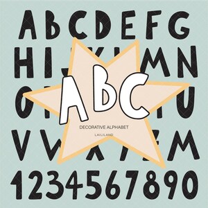 Clipart décoratif alphabet, clipart ABC, fichiers png alphabet, clipart alphabet dessiné à la main, téléchargement numérique usage personnel et commercial 038