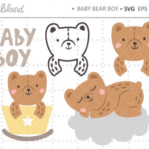 Baby bear boy svg, baby boy svg, baby bear svg, bear head outline svg, teddy bear baby shower svg, bear svg, Personal and Commercial use 014