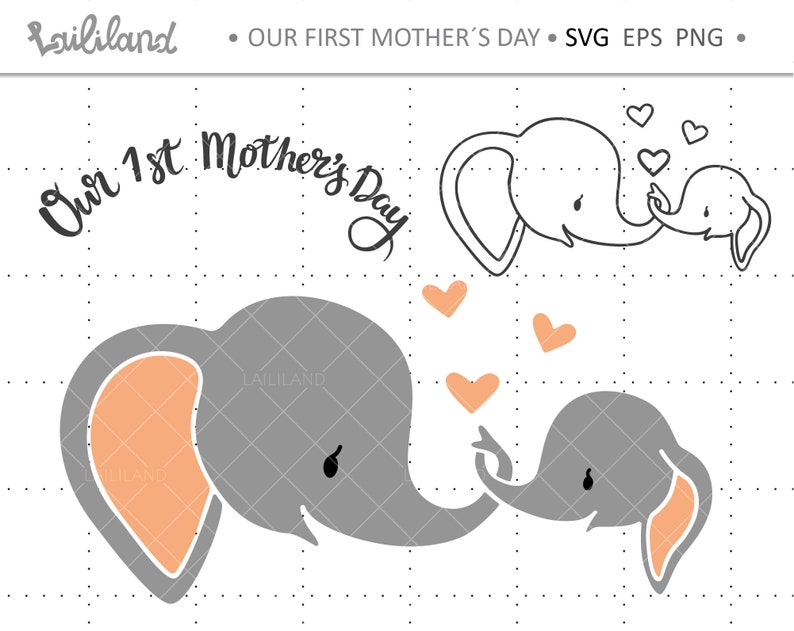 Download Mama Elephant With Baby Elephant Svg First Mothers Day Svg Our First Mothers Day Svg Mothers Day Svg Files Elephant Svg Art Collectibles Drawing Illustration Safarni Org