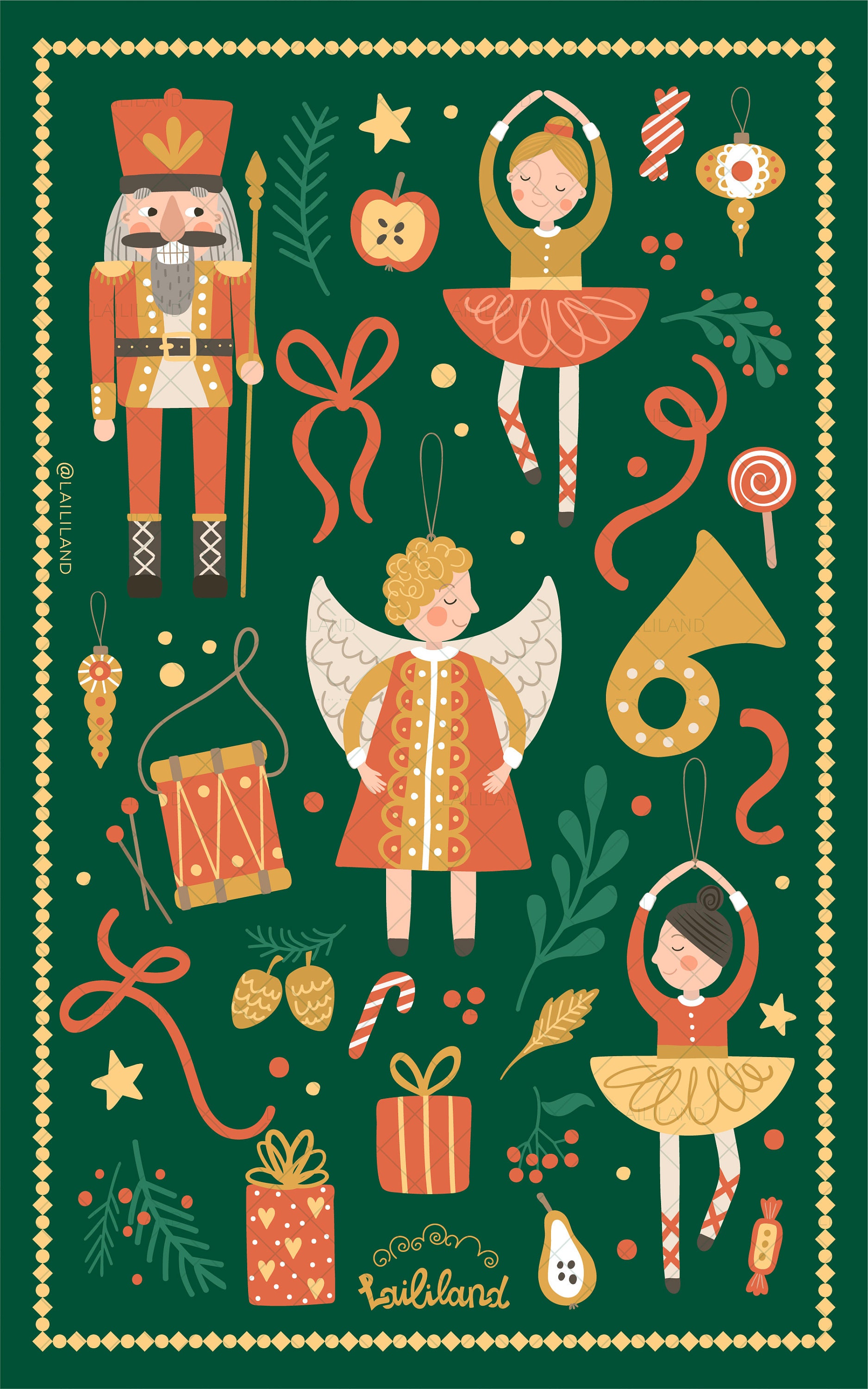 Nutcracker Clipart Christmas Clip Art Winter Clipart - Etsy