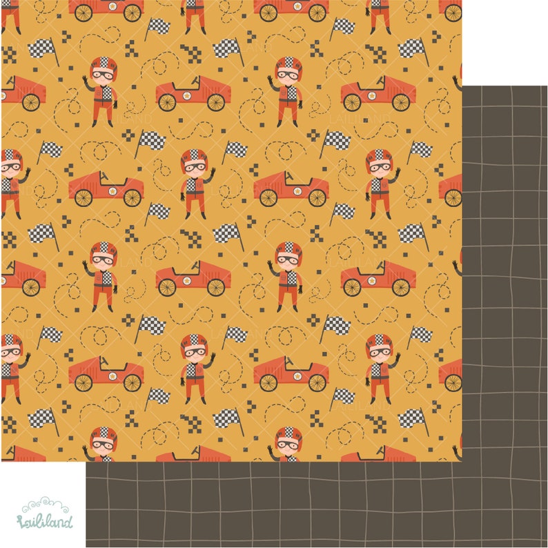 Race Car Digital Paper: Kids Seamless Pattern (JPG, EPS, SVG) - Etsy