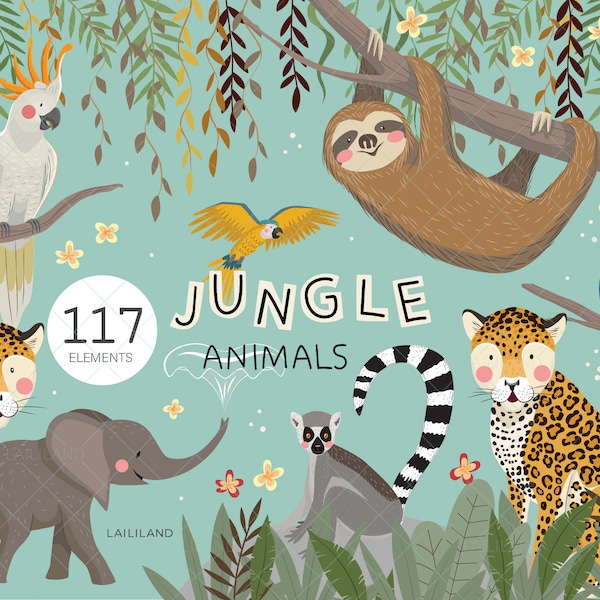 Jungle Clip Art - Etsy