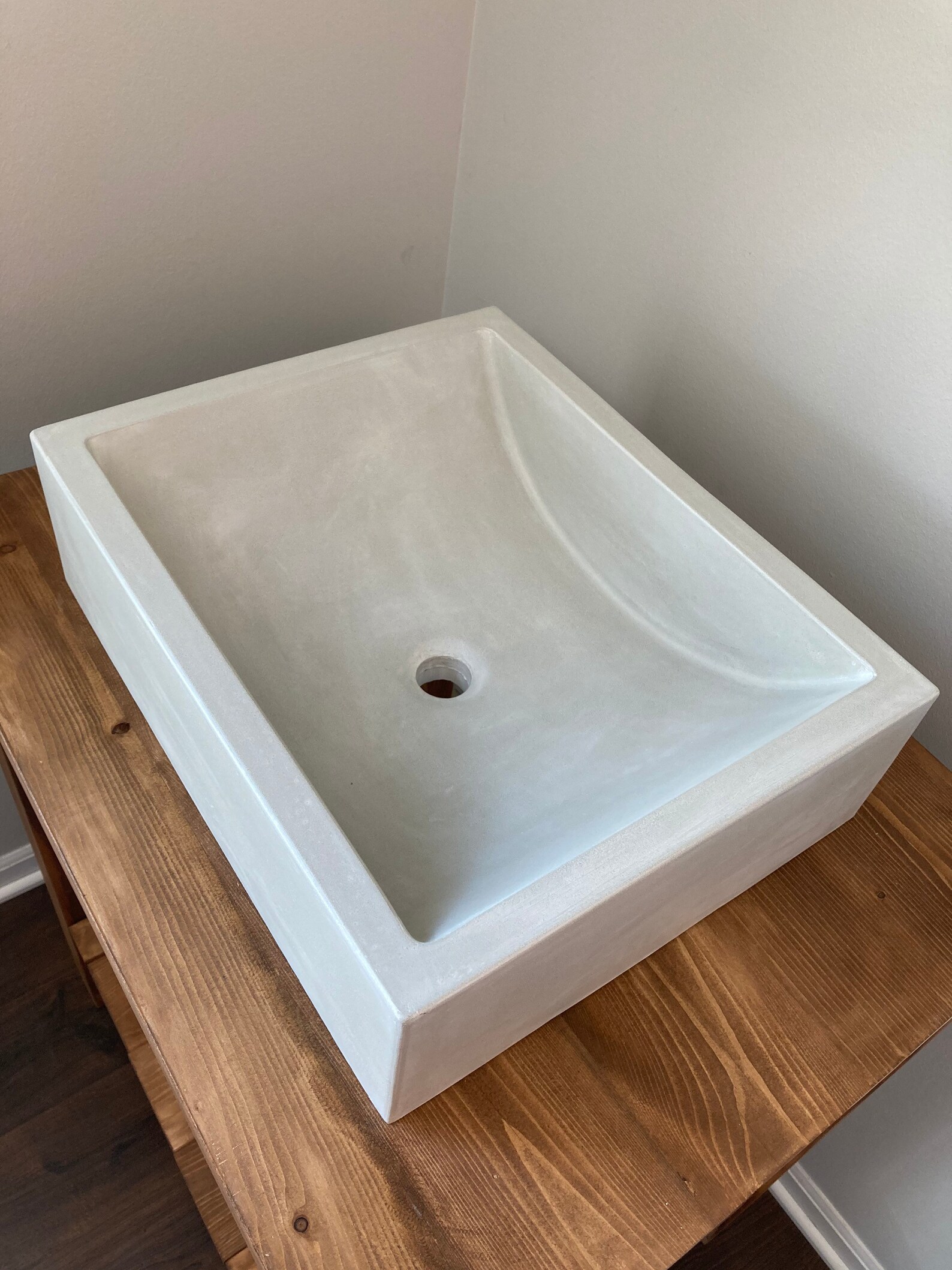Barrel Concrete Vessel Sink Etsy