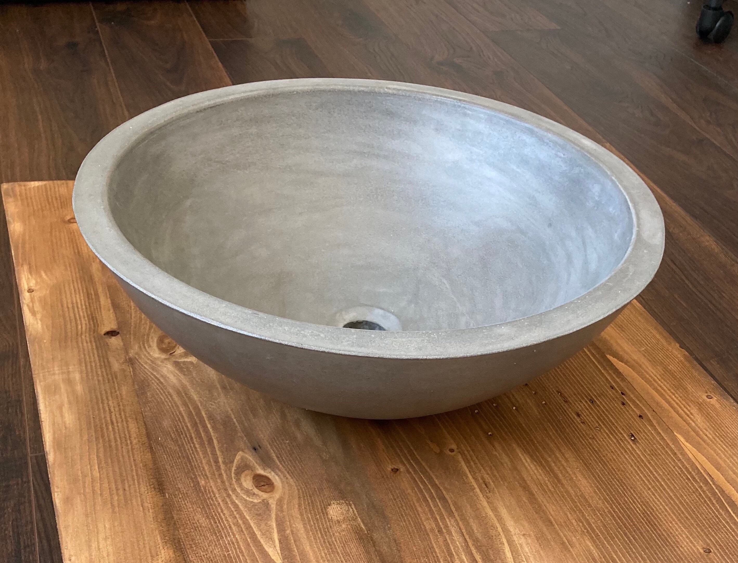 Round Concrete Vessel Sink Etsy