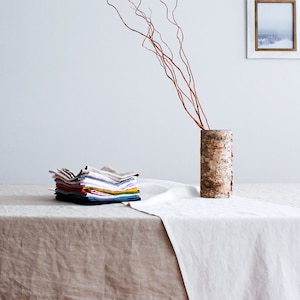 Natural Linen Tablecloth, Wedding Tablecloth, Housewarming Gift, Tablecloth Rectangle, Square, Washed Soft Bulk Tablecloth, Table Linens