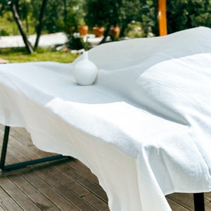 Mantel de lino en varios colores, mantel de boda, regalo de inauguración de la casa, rectángulo, cuadrado, mantel de lino a granel suave lavado, mantelería