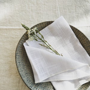 White napkin set of 2 or 4, cotton napkin white, kitchen linens, wedding napkins bulk, cloth dinner napkins, Turkish cotton table linens image 4