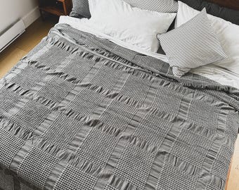 Coperta in 100% cotone ultra morbida, stile rustico, per tutte le