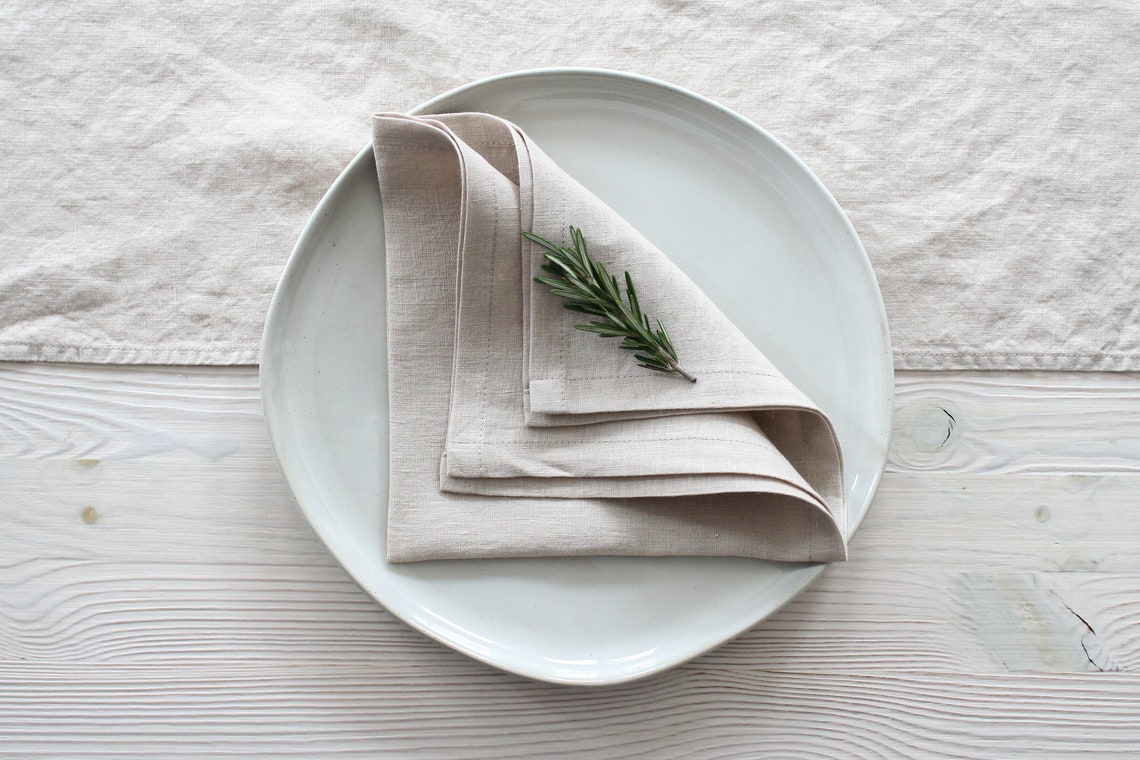 Bulk Linen Napkin Washed Soft Natural Linen Napkin Dinner Etsy