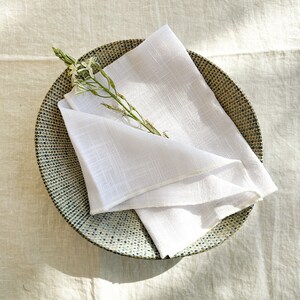 White napkin set of 2 or 4, cotton napkin white, kitchen linens, wedding napkins bulk, cloth dinner napkins, Turkish cotton table linens image 3