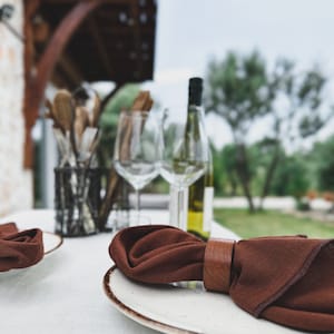 Soil brown napkin set of 2 or 4, wedding napkins bulk, cloth dinner napkin set, gifts for home, kitchen linens, reusable cotton table linens