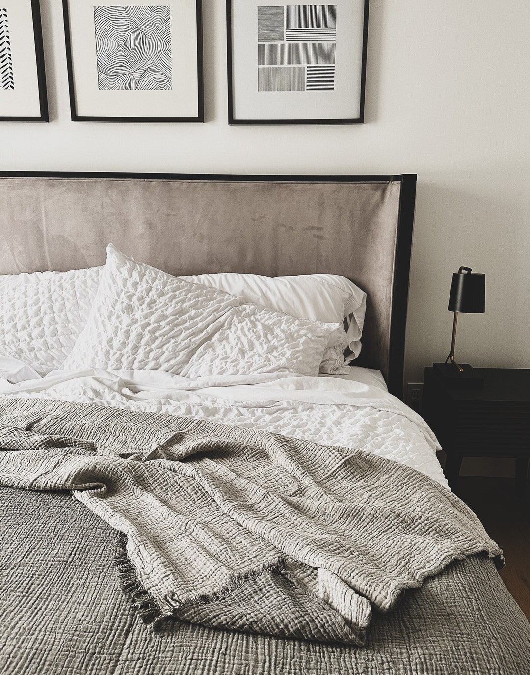 Muslin Blanket Queen, Double Sided in Various Colors, Oversized Gauze