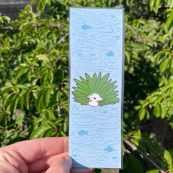 Leaf Sheep bookmark | Costasiella kuroshimae bookmark | Leaf slug bookmark | Sea slug bookmark | Marine life bookmark | 2" x 6" bookmark