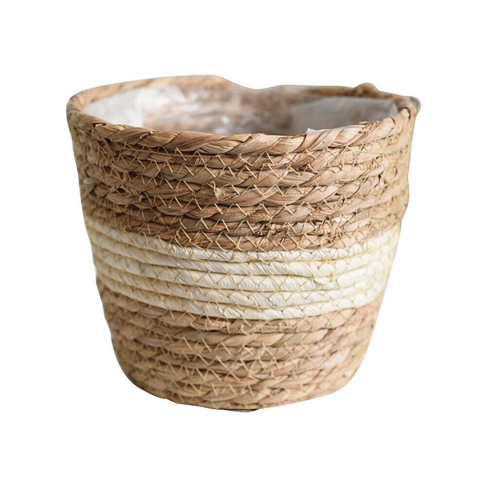 Woven Storage Plant Pot Basket Garden Flower Vase Lined Etsy