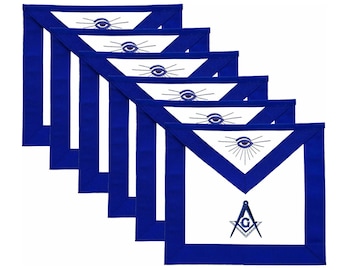 MASONIC MASTER MASON Apron Blue Lodge Embroidered - Pack of 6