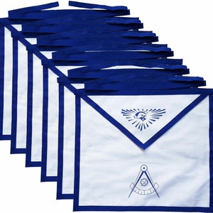 Masonic Cotton Duck Cloth Past Master Aprons Printed - Pack Of 6