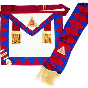 New Masonic Royal Arch Principals Apron, Sash, Jewel & Gloves RA Chapter Regalia