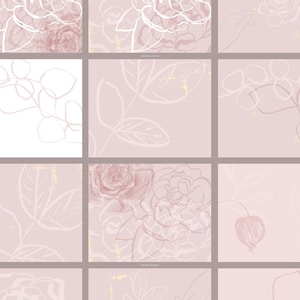 Rosa Rose Papiere, romantisches Scrapbook Papier zum ausdrucken, Decoupage Abziehbild, florales Papier, Papierdeko, sofortiger Download, Blush Hintergrund