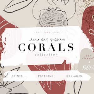 Sea shells digital paper, clipart underwater, corals and ocean life printable PNG, Seamless pattern wallpaper, Summer digital download jpg