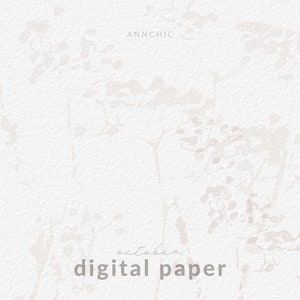 Papel digital floral para scrapbooking, cartão botânico para impressão em aquarela suave, papéis para artesanato, convites de casamento, diário de lixo neutro, herbal