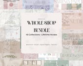 Wedding Botanical Graphics Bundle – Floral Clipart, Digital Paper (Commercial Use)