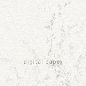 Florales digitales Papier, Aquarellpapier, botanisches digitales Papier, mit Aquarelltextur, floraler Hintergrund, Blättermuster, Kräuterpapier
