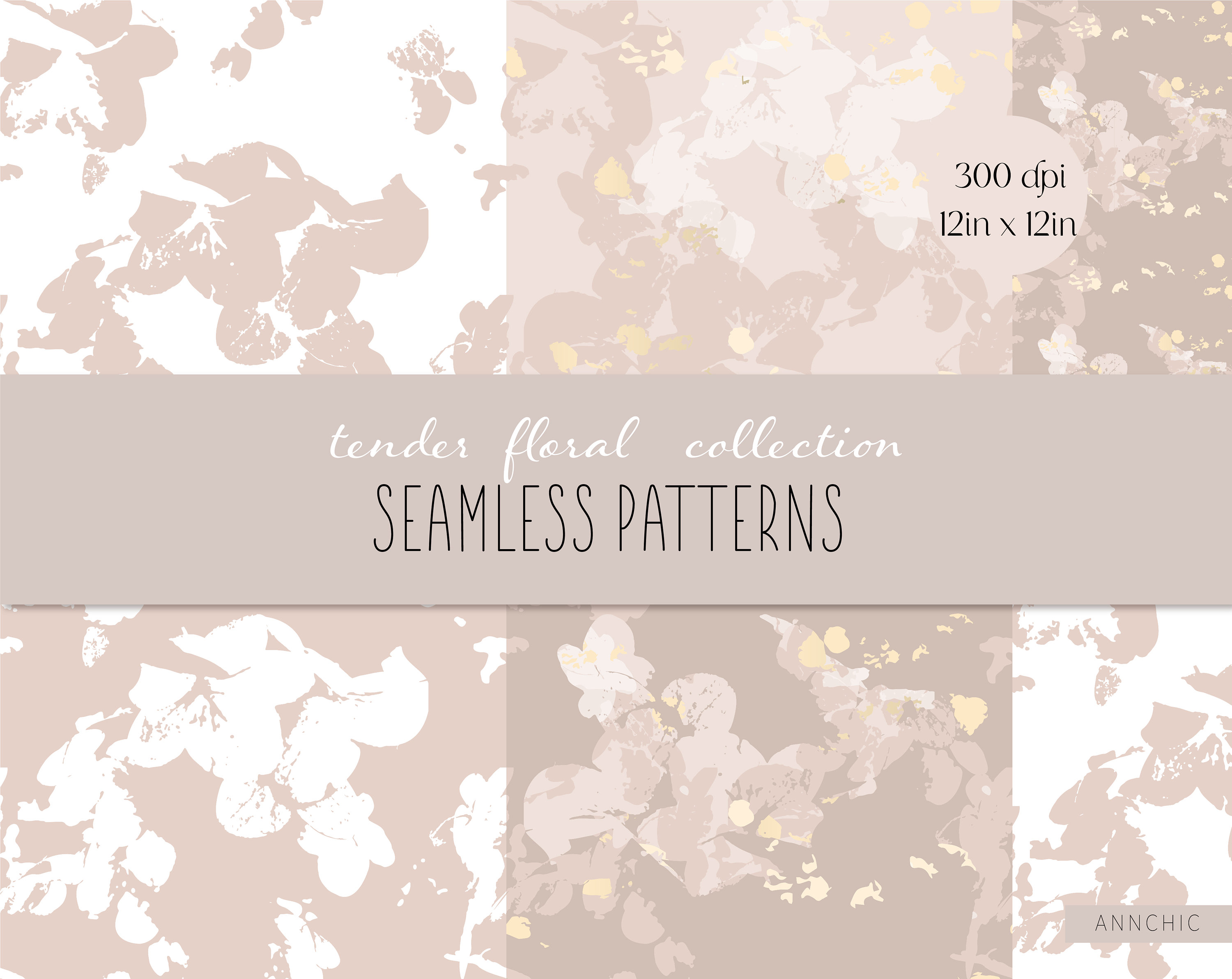Floral Digital Paper - Seamless Pattern - Flower Backgrounds ...