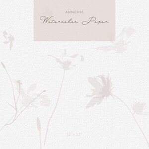 Papel digital aquarela, papel floral, padrão de flor, papel botânico, textura aquarela, fundo floral, cartão de pintura de flores silvestres