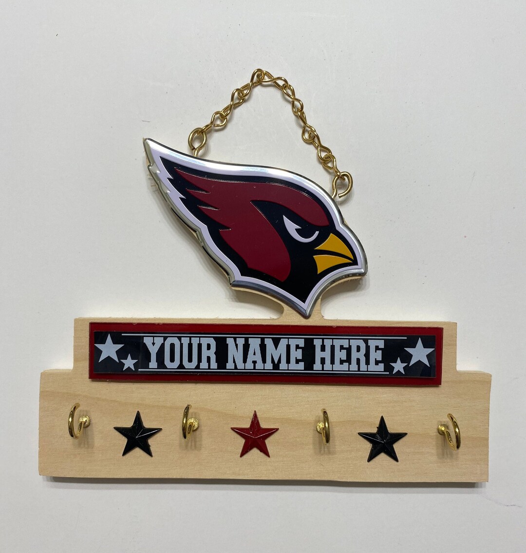 Cardinal Rack Wooden Keychain Holder Wooden Key Rack Holder Organizer for Wall NFL ...